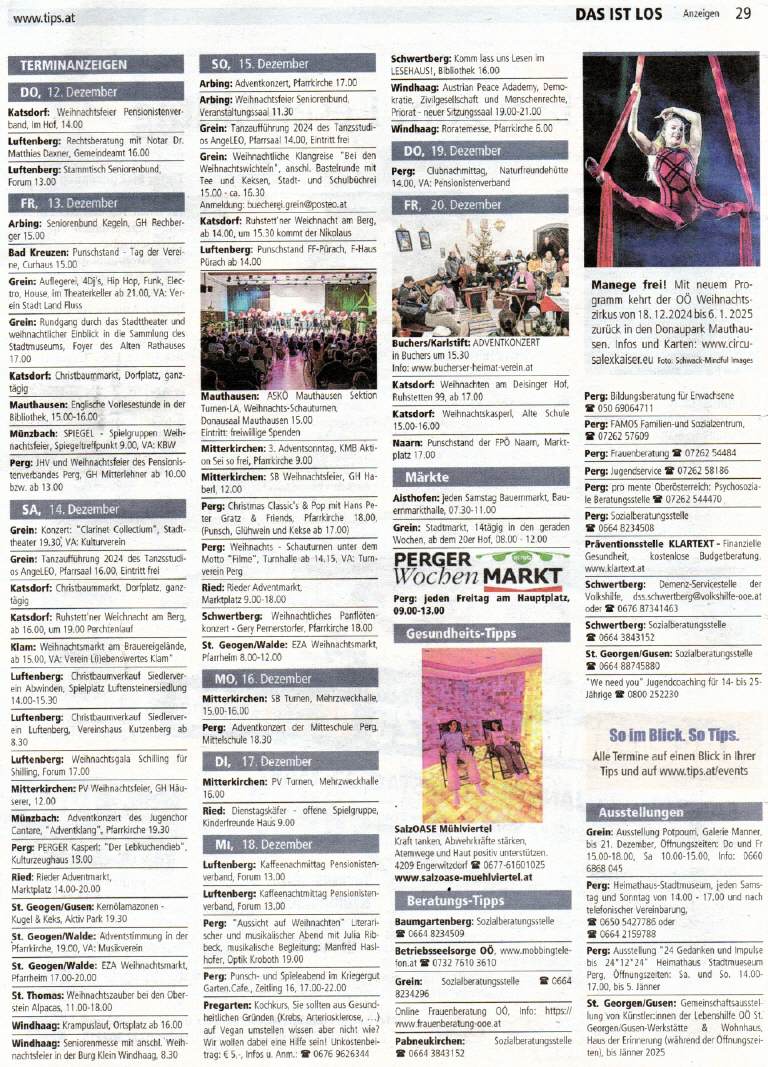 Pressemeldungen – Aufnahme aus der Circus-Fotogalerie