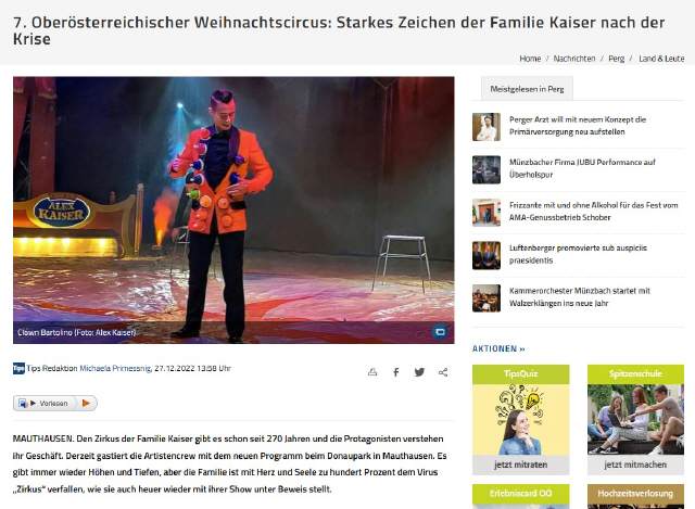Programm 2022 Mauthausen – Aufnahme aus der Circus-Fotogalerie
