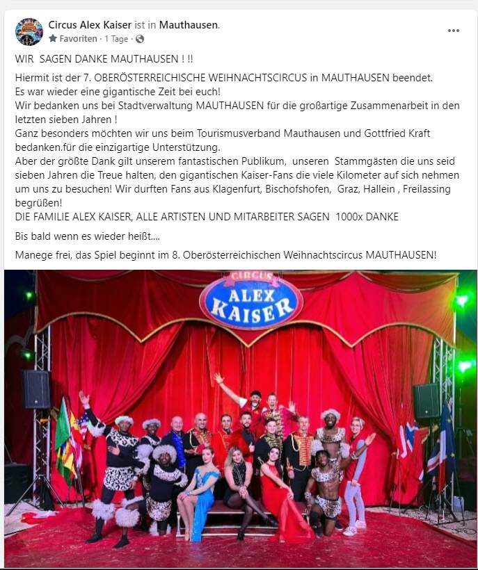 Programm 2022 Mauthausen – Aufnahme aus der Circus-Fotogalerie