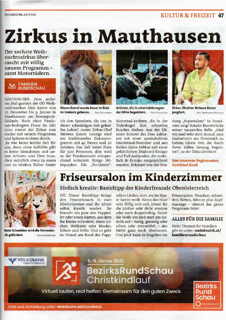 Programm 2021 Mauthausen – Aufnahme aus der Circus-Fotogalerie