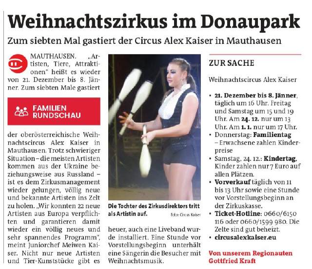 Programm 2022 Mauthausen – Aufnahme aus der Circus-Fotogalerie