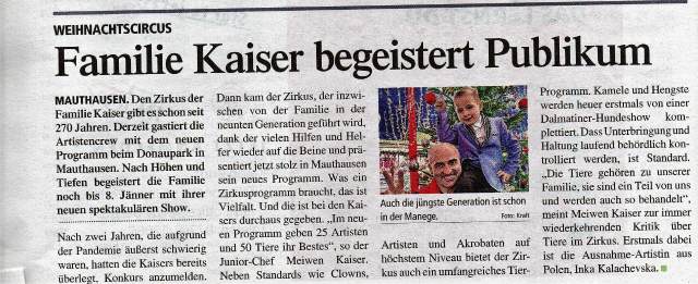 Programm 2022 Mauthausen – Aufnahme aus der Circus-Fotogalerie